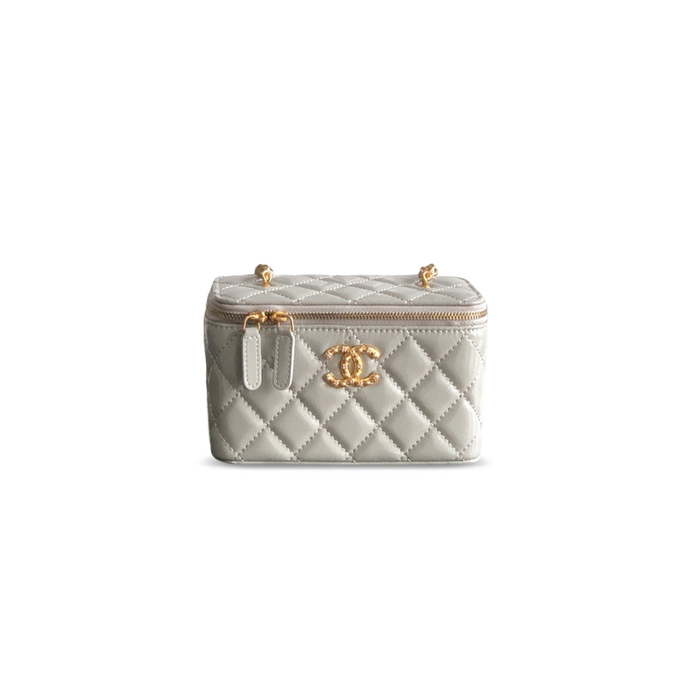 CHANEL VANITY CASE WAXY LEATHER (17*9.5*8cm)